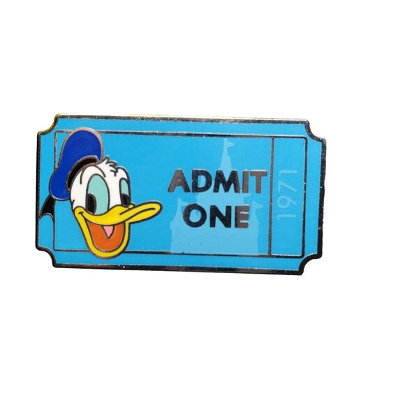 Disney Donald Duck Trading Pin Brooch Ticket 1971 Lapel Pin Jewelry Accessories - Picture 1 of 5